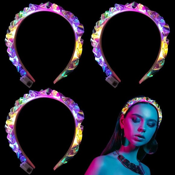 Glow in Dark LED Headband Light Up Hair Accessories for Parties Weddings main image 5